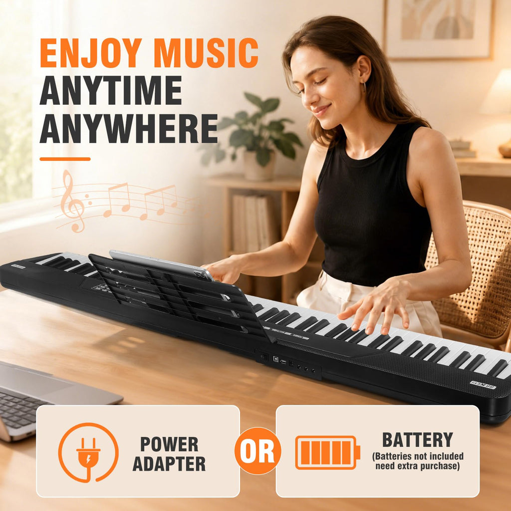 88 Key Semi Weighted Digital Piano with Stand D57058