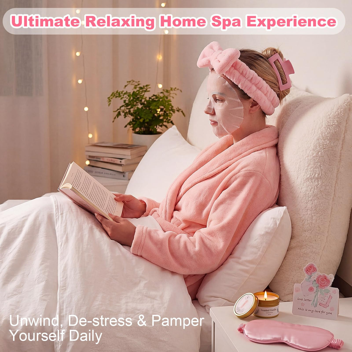 11 Pcs Pink Spa Gift Basket M342691