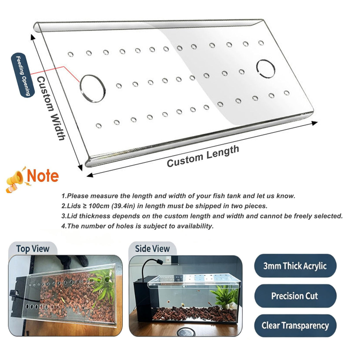 Ventilated Fish Tank Lid for 10-20 Gallon Aquariums T398