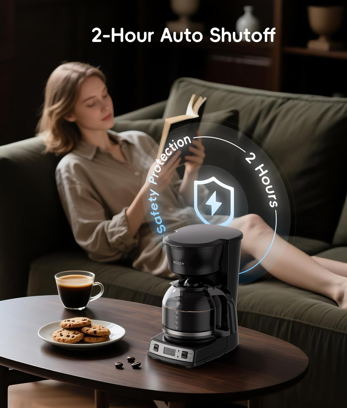 12-Cup Drip Coffee Maker with Electric Coffee Grinder F9595