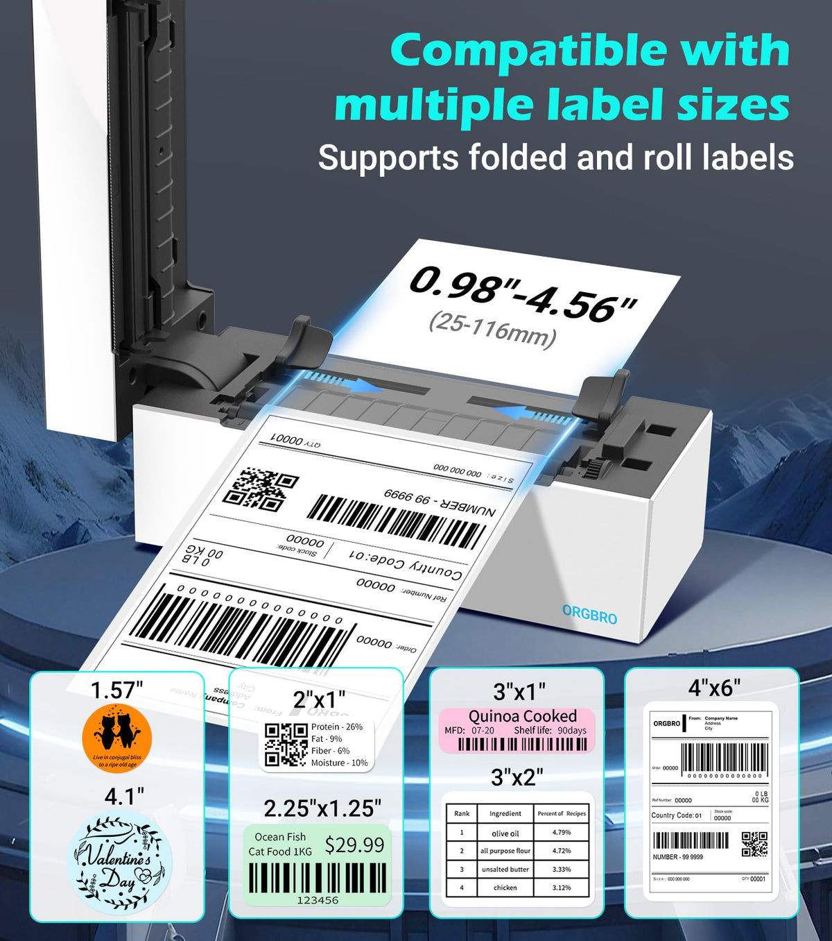 Thermal Shipping Label Printer, 4x6 Bluetooth Label Maker P301607