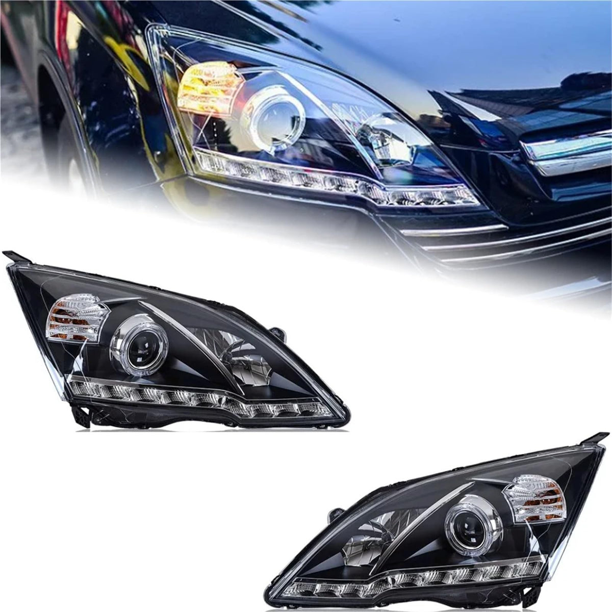 Car Headlight LED DRL Double Lens O381