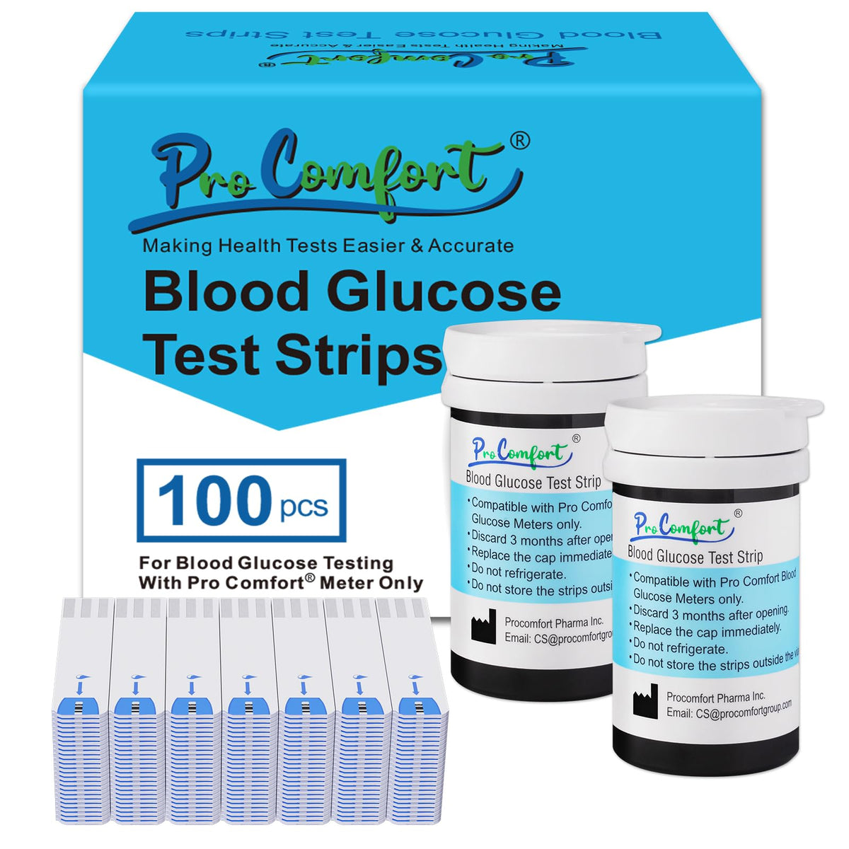 Glucose Test Strips 100 Count No Coding X22892