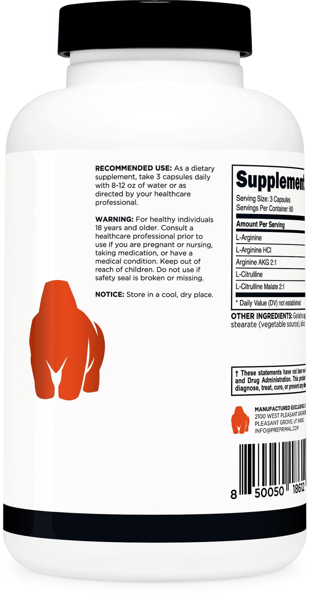 Nitric Oxide Booster 180 Capsules U944