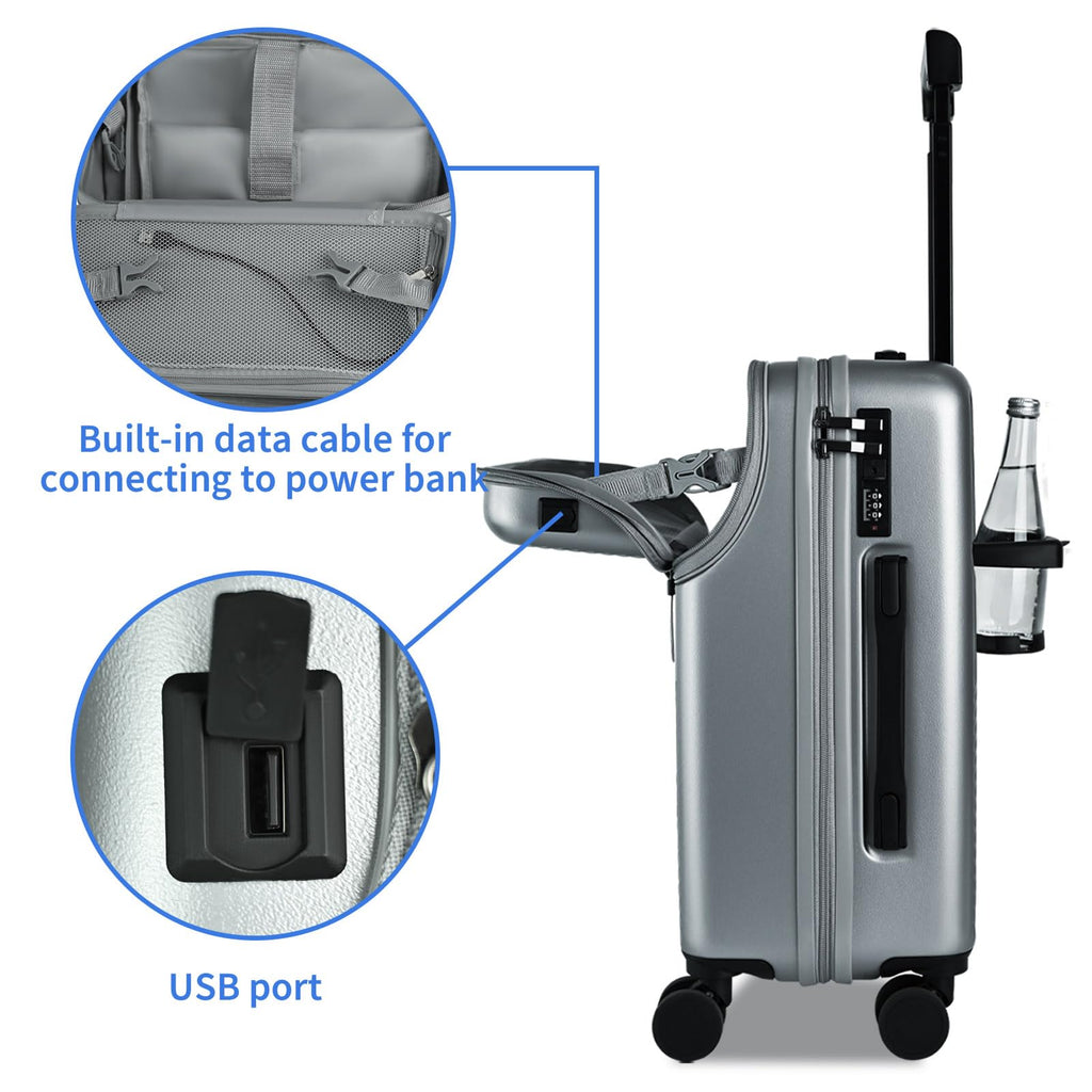 20 inch Hardshell PC Carry on Luggage with Wheels C9166