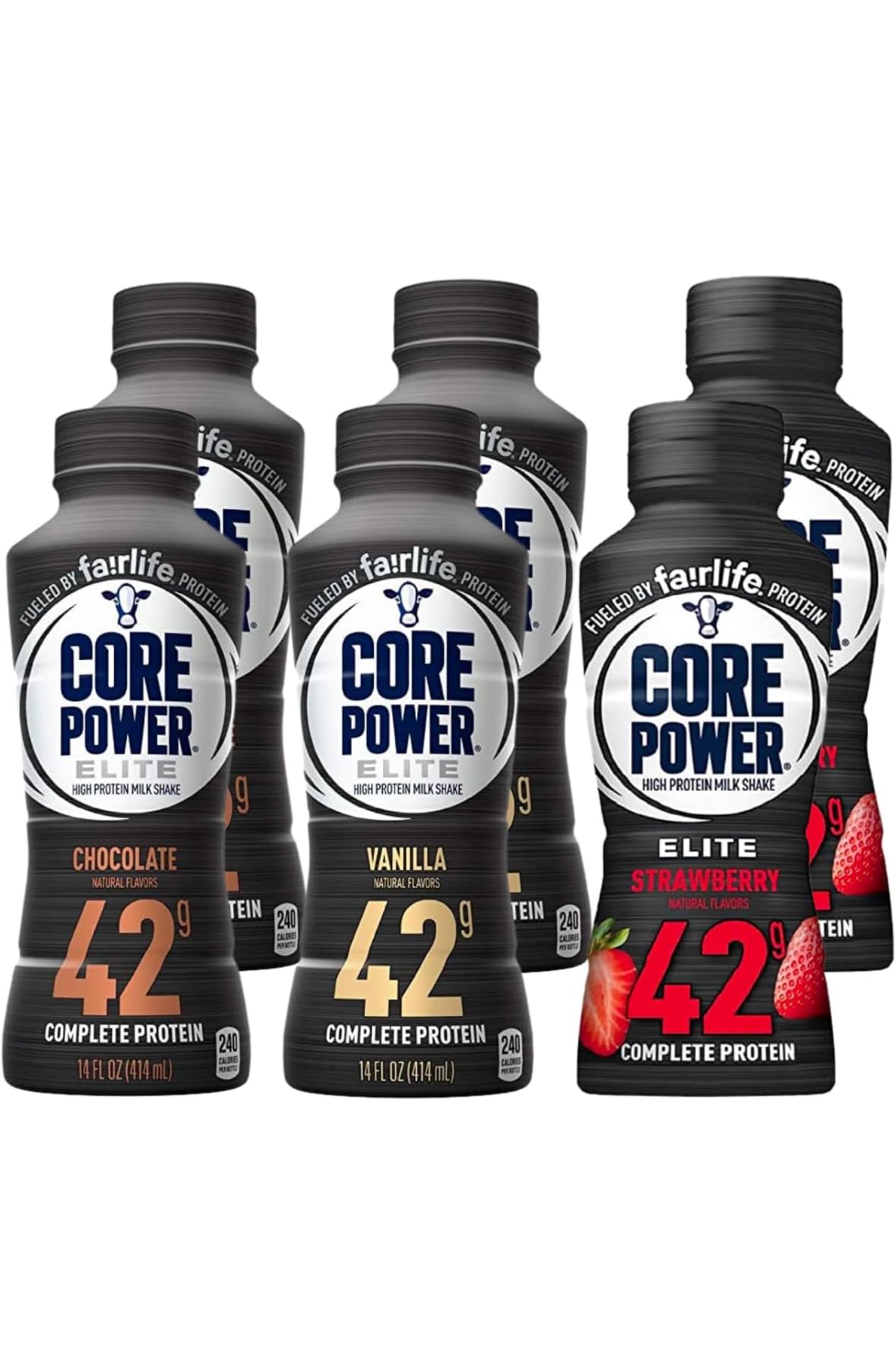 High Protein Milk Shake 42g Pack of 12 3 Flavor Chocolate Vanilla Strawberry C3958