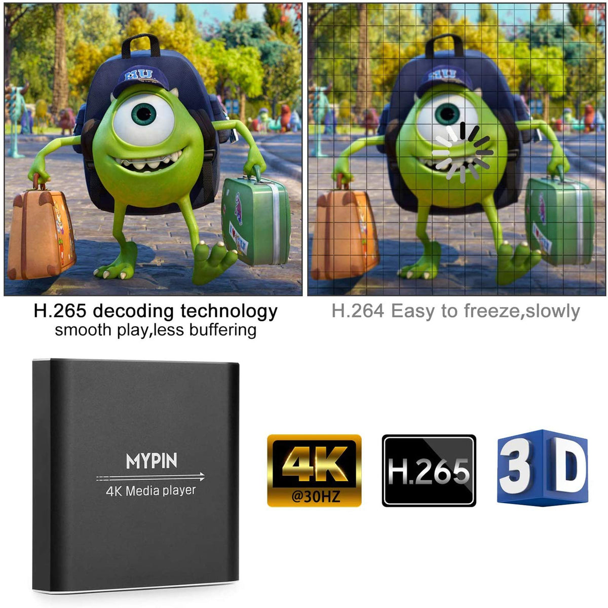 4K Media Player with Remote Control O61491