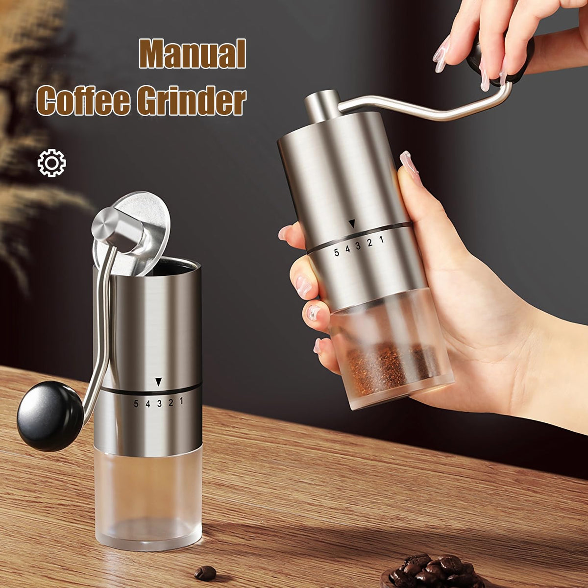 Manual Coffee Grinder with Ceramic Conical Burr O1749