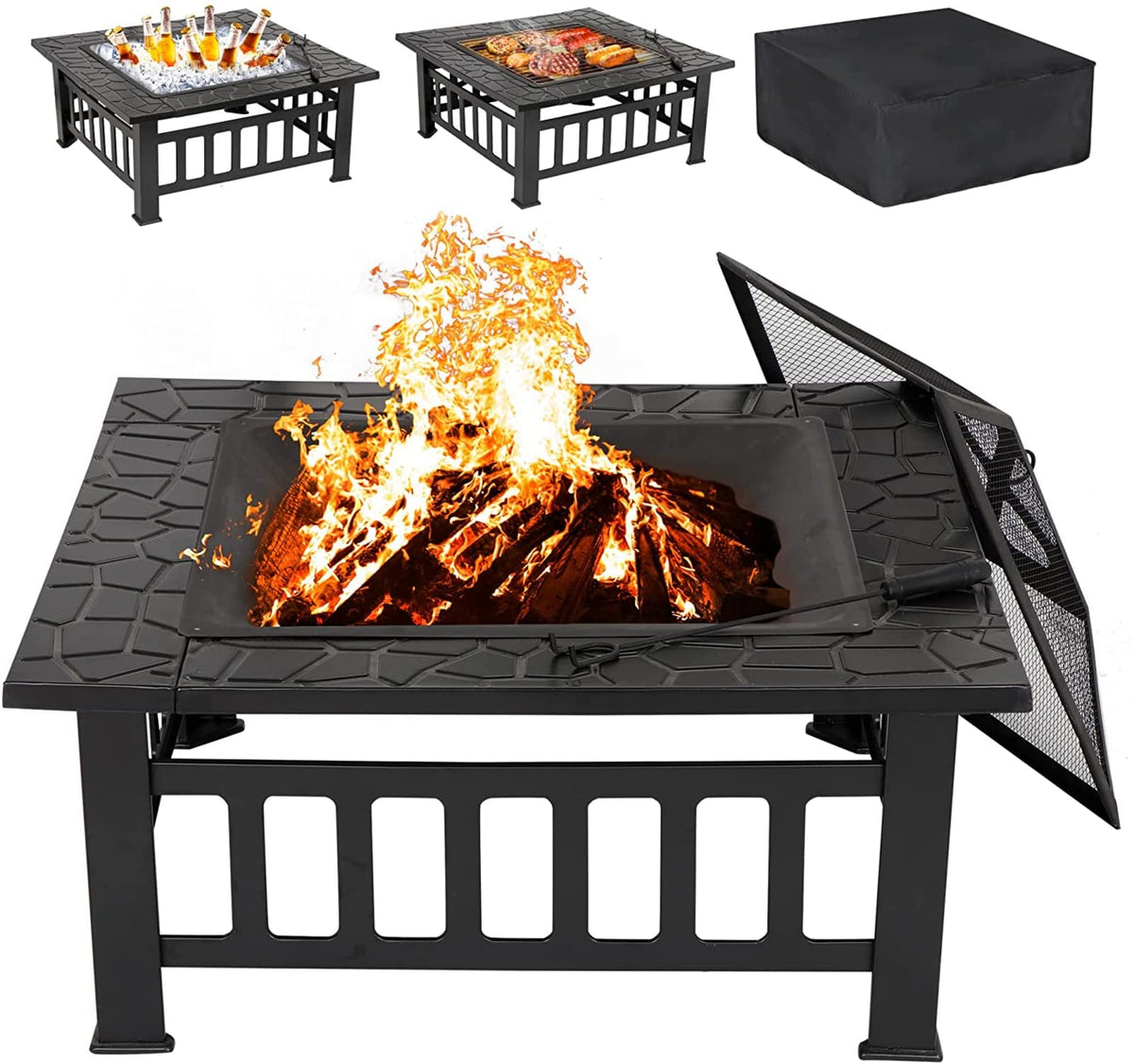 32 inch Wood Burning Outdoor Fire Pit Q582045