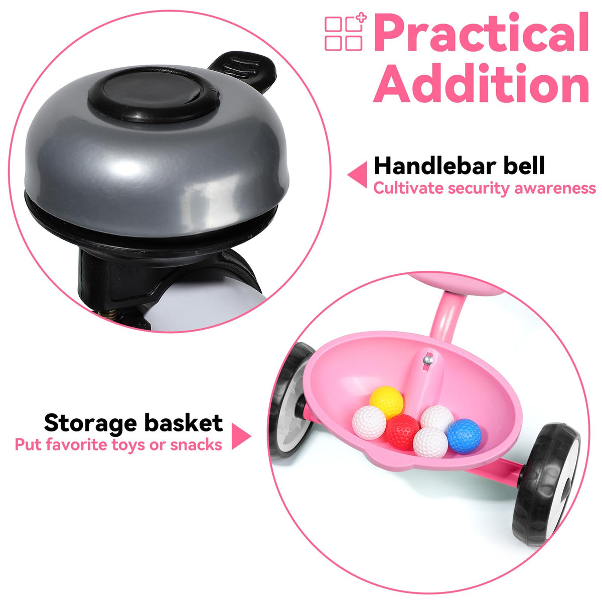 Pink 3 Wheel Toddler Tricycle L618