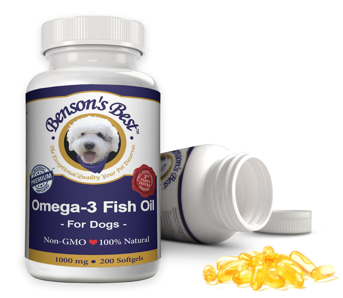 Omega 3 Fish Oil Softgel Capsules 200 Softgels 1000 mg Q60681