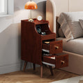 Slim Narrow Nightstand with Drawer V287652