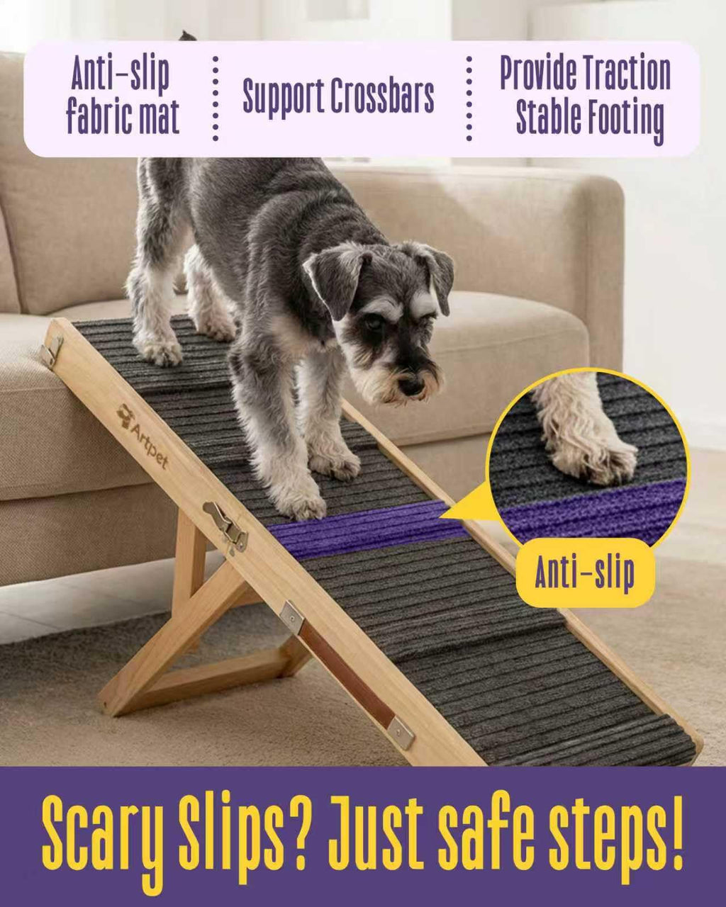 Adjustable Wooden Dog Ramp U86748