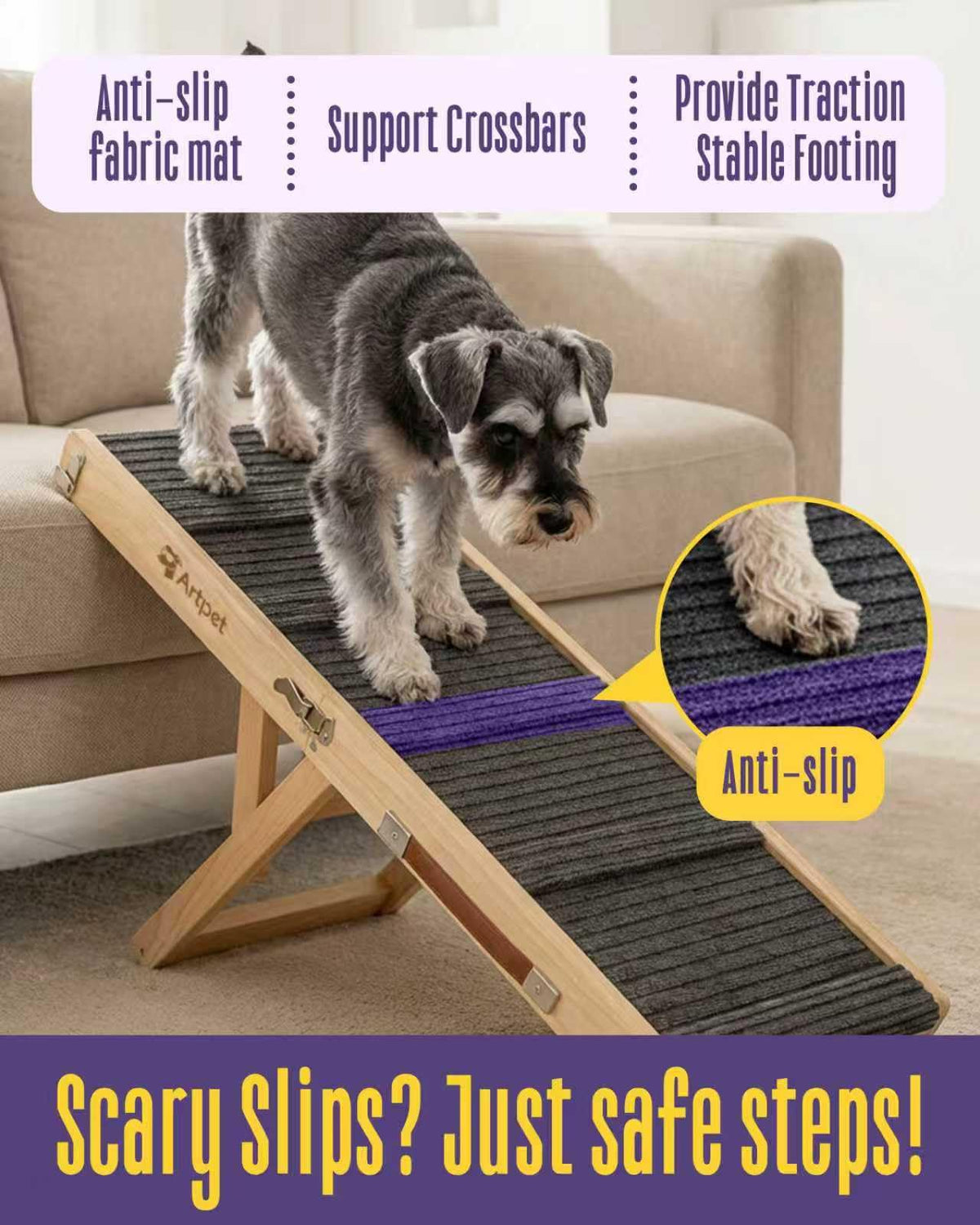 Adjustable Wooden Dog Ramp U86748