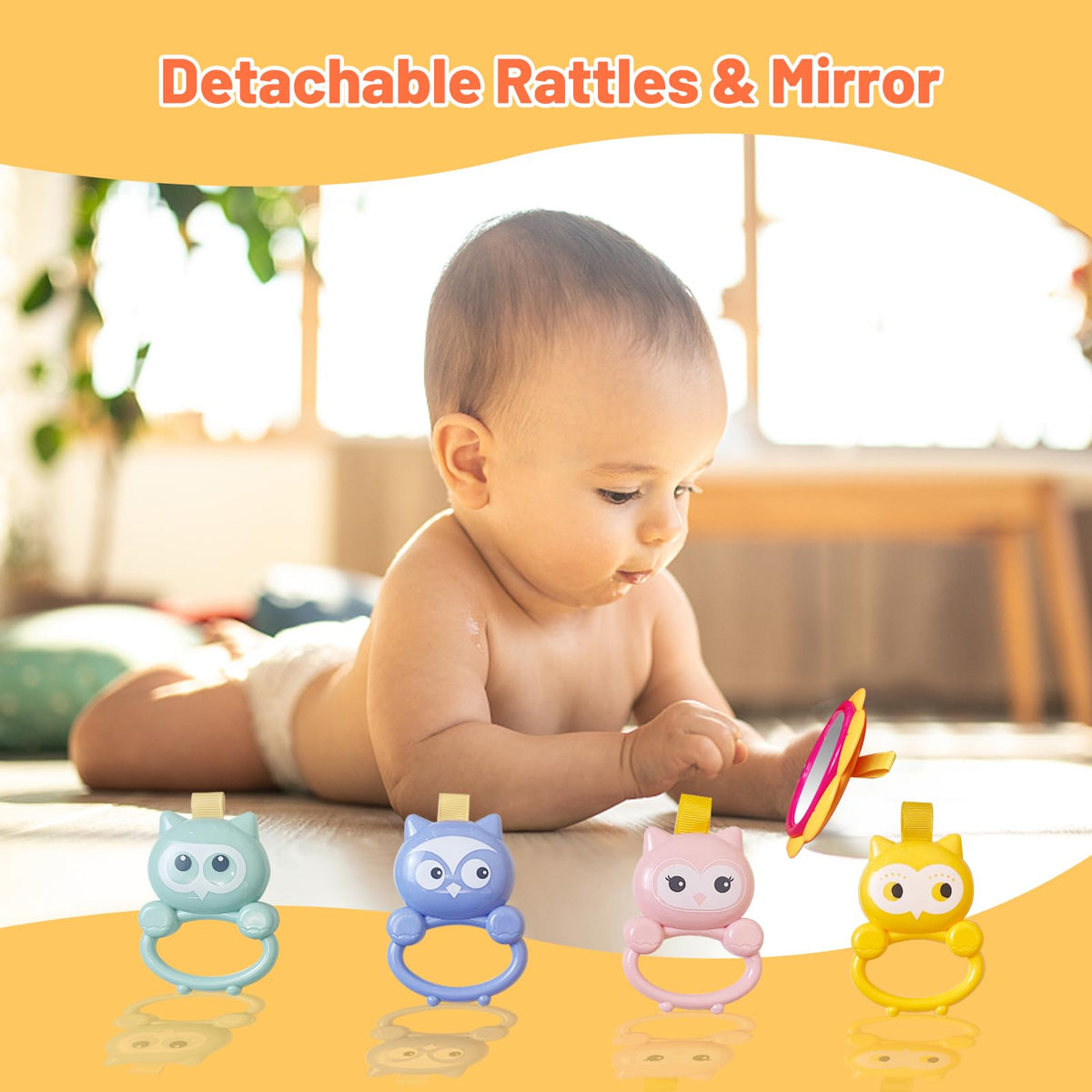 Baby Gym Play Mat & Baby Walker with Music and Light R5553