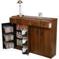 Walnut Media Cabinet with Drawers W3449