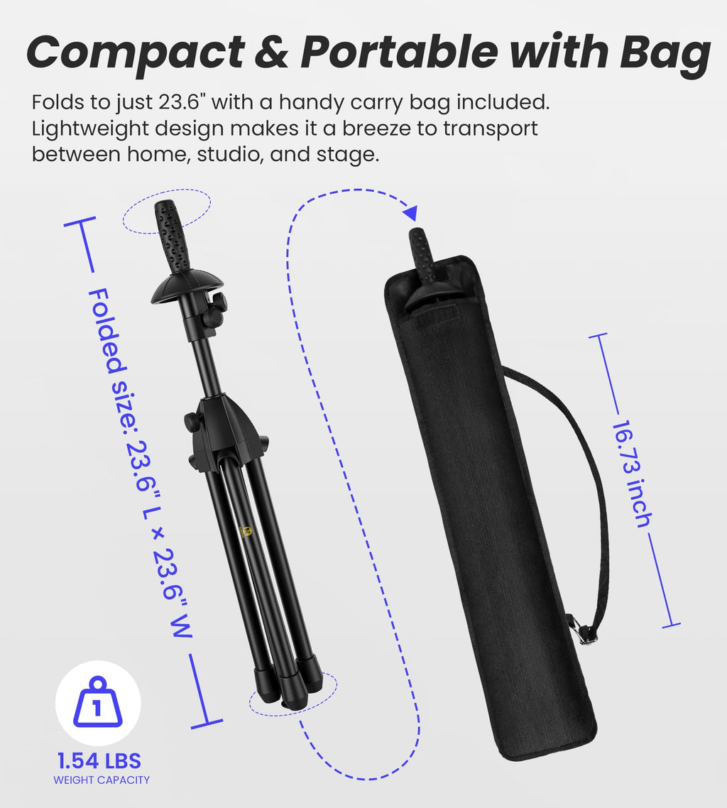 Portable Trombone Stand Adjustable Height with Bag K266