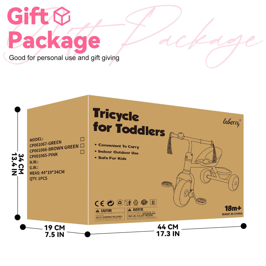 Pink 3 Wheel Toddler Tricycle L618
