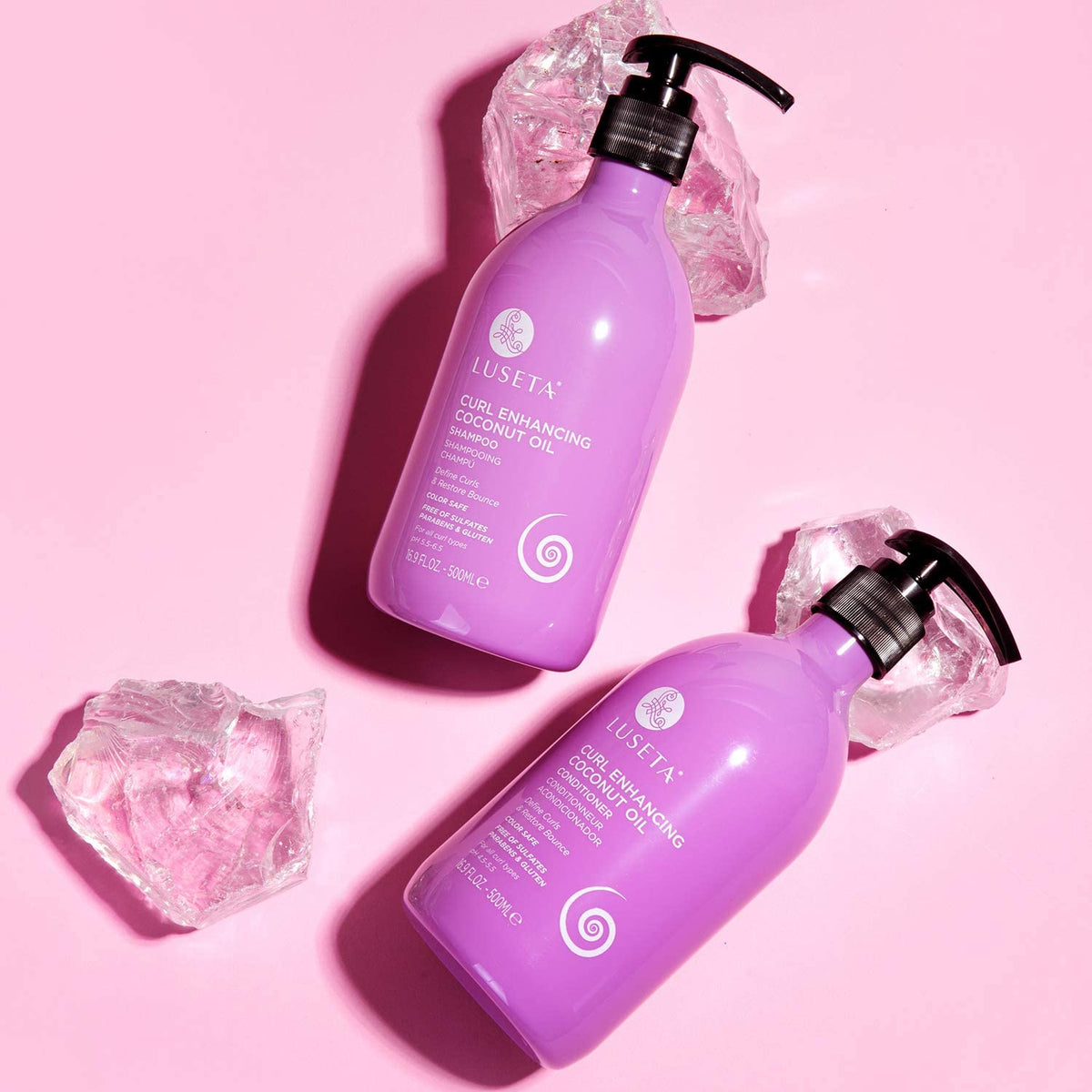 Curly Hair Shampoo and Conditioner Set with Biotin Hair Oil B945574