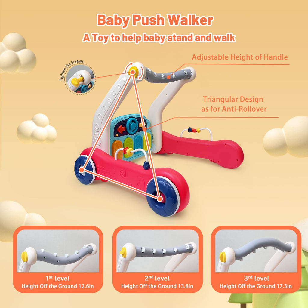 Baby Gym Play Mat & Baby Walker with Music and Light R5553