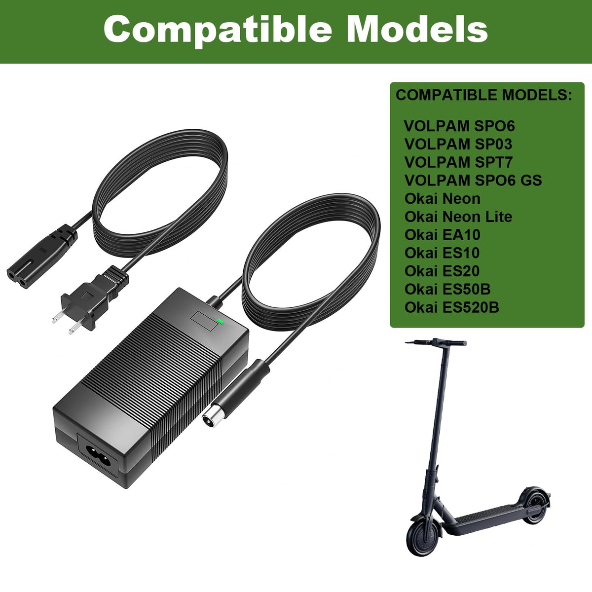 42V 2A Battery Charger Power Adapter Cord R782246