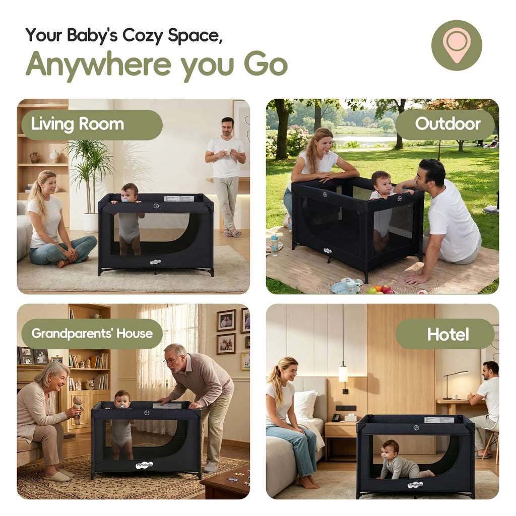 Portable Black Baby Playard O4379