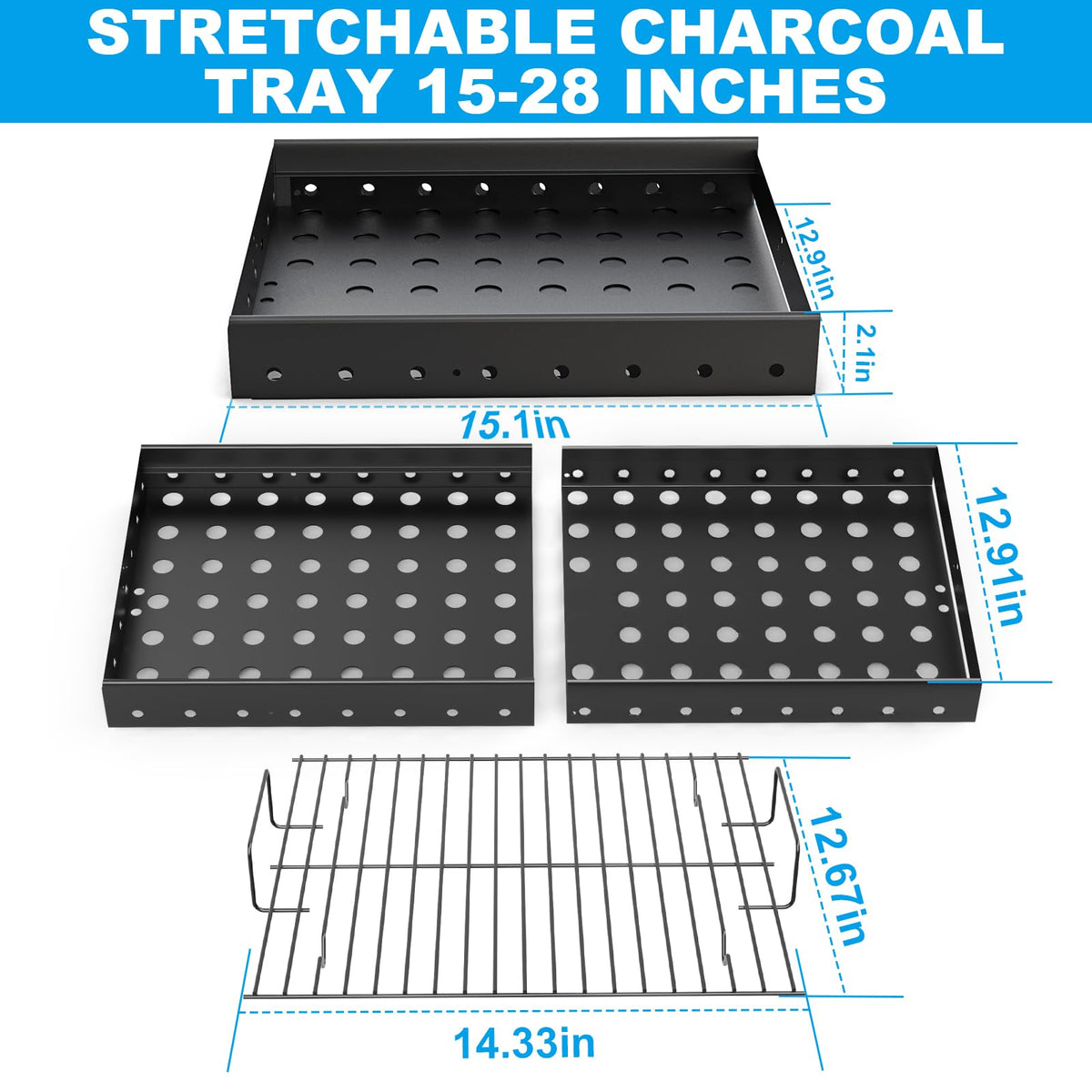 Charcoal Grill Basket Pan Replacement Parts O85114