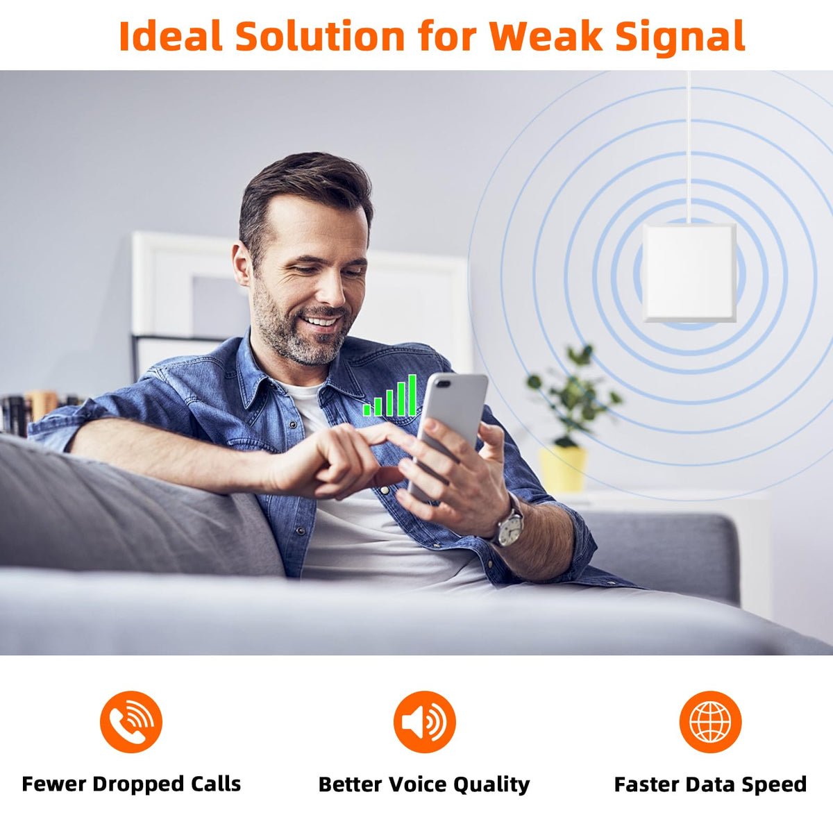 Cell Phone Signal Booster for Home & Office U650293