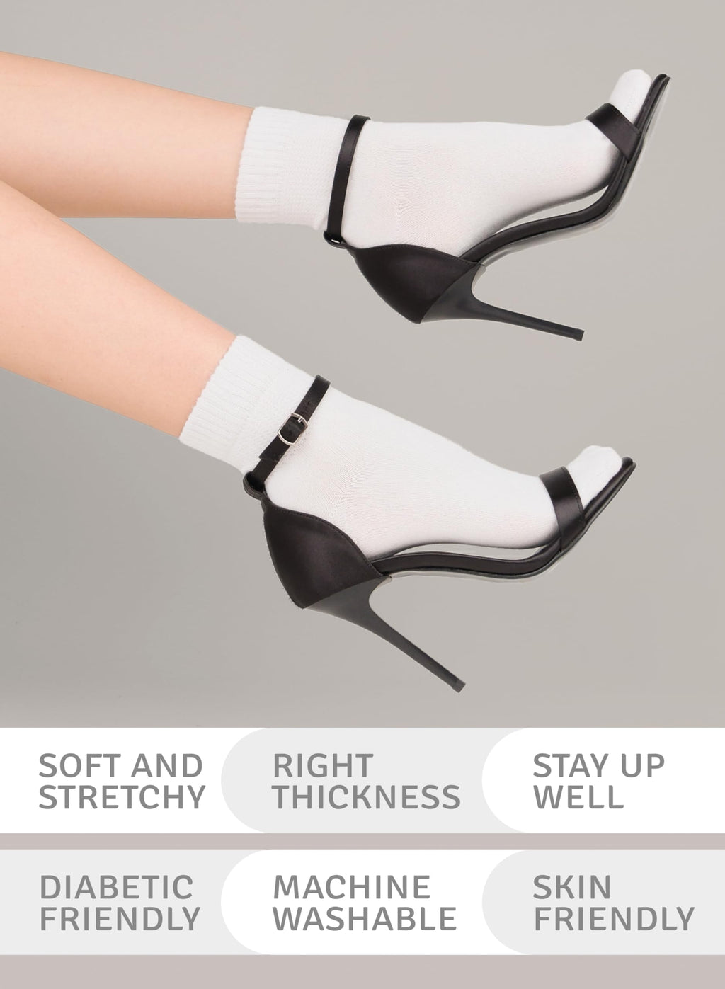 Loose Fit Seamless Rayon Bamboo Ankle Socks 3 Pairs A142