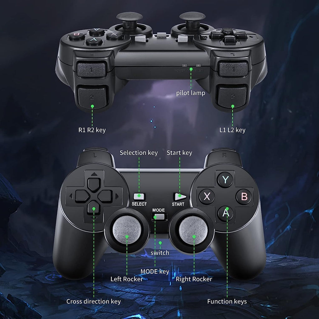 Plug and Play Retro Game Console with 4K HDMI Output, 2.4G Wireless Controllers, 64GB Memory Card Y527