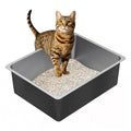 High Sided Stainless Steel Cat Litter Box Y79220