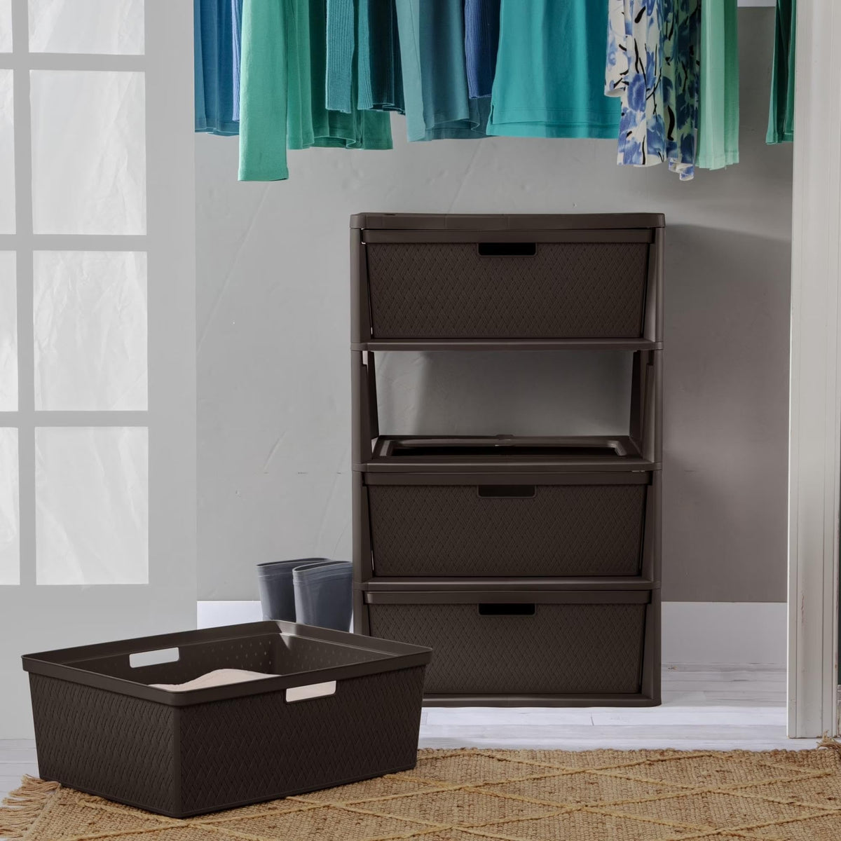3 Drawer Storage Organizer Tower with Carry Handles K23628
