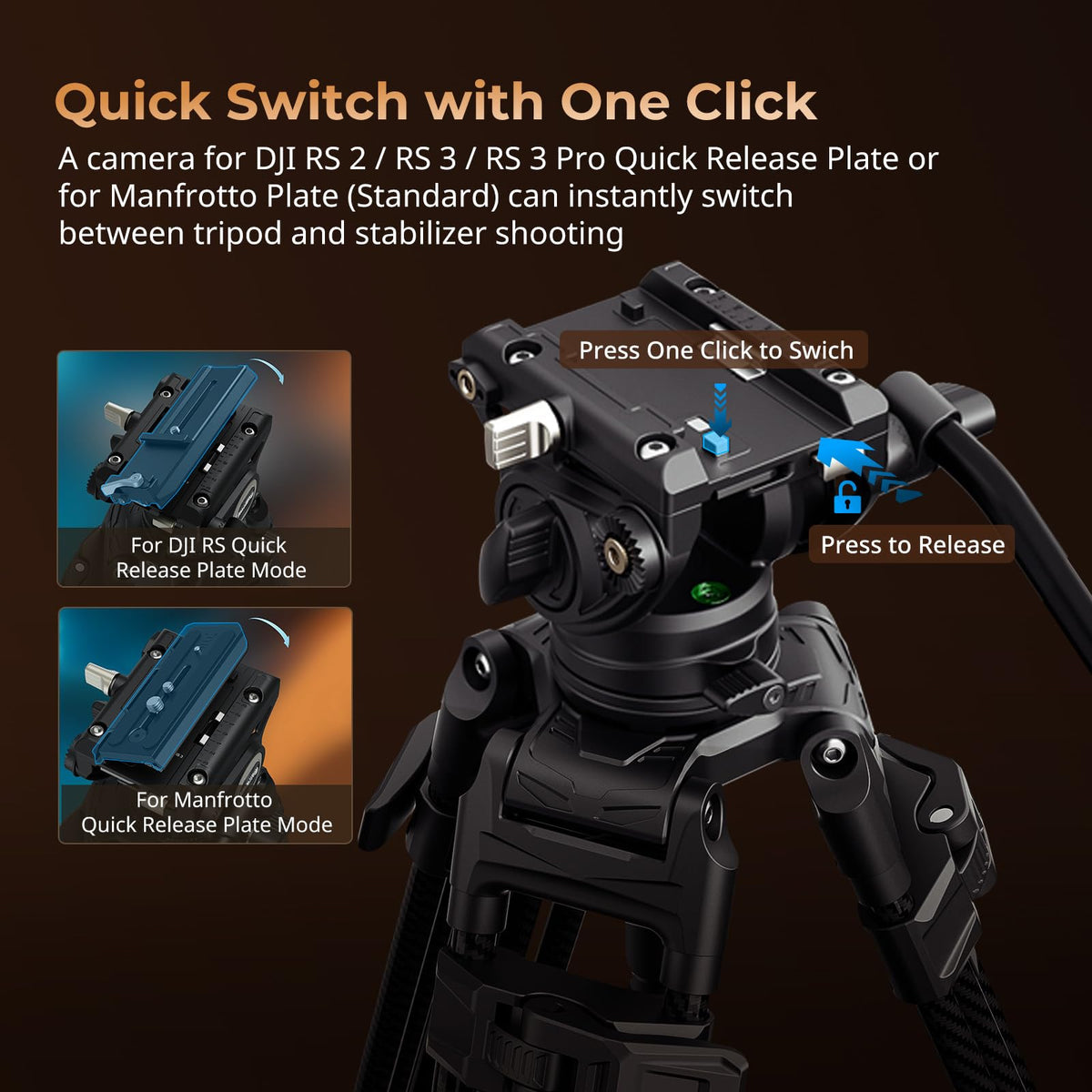 Carbon Fiber Tripod with Fluid Head A90911