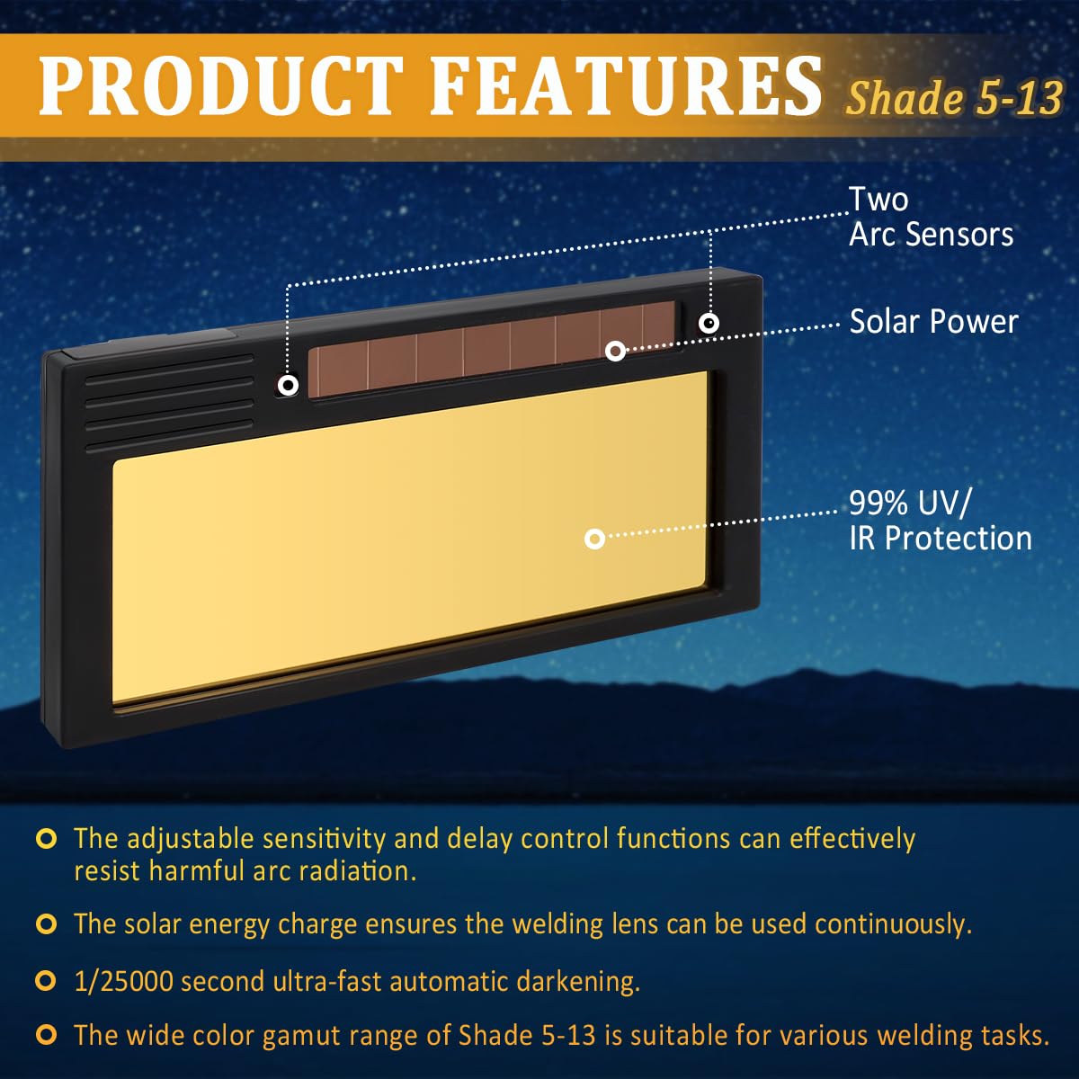 Auto Darkening Welding Lens Shade 5-13 P60392