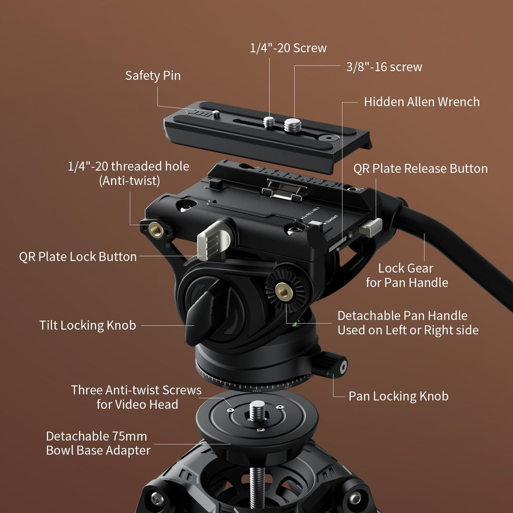 Carbon Fiber Tripod with Fluid Head A90911