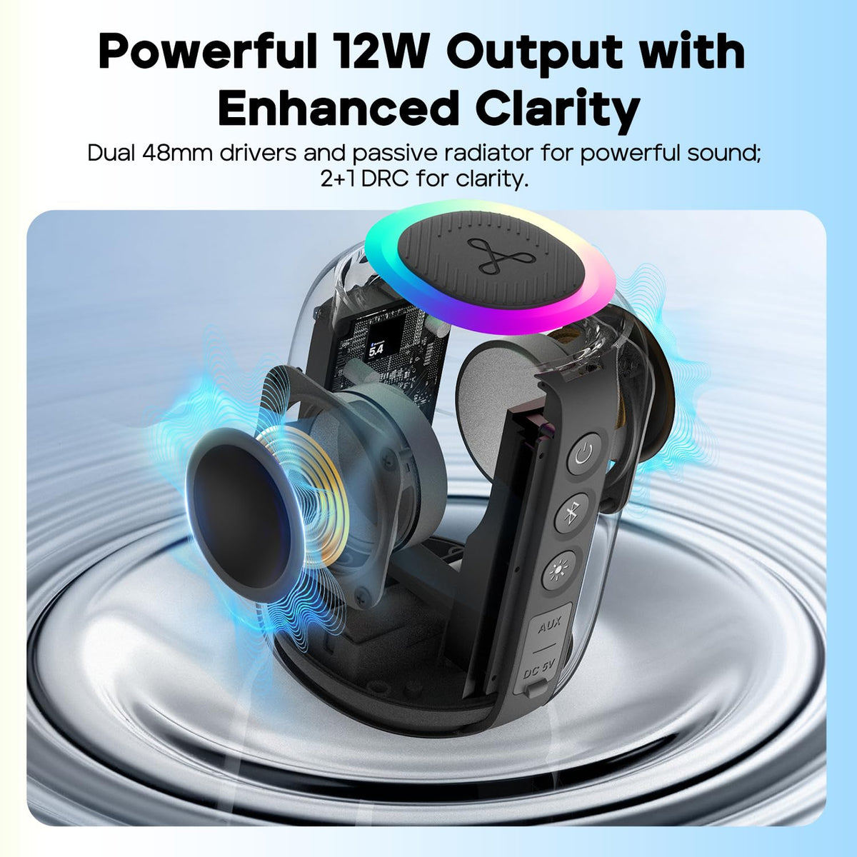 Portable Bluetooth Speaker 12W Black Q5908