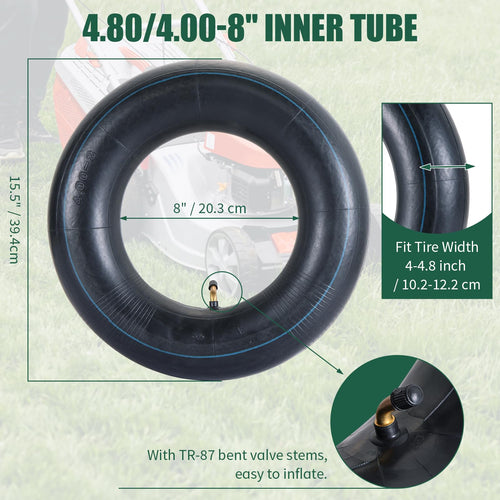 2Pcs 4.80/4.00-8 Inner Tubes with TR-87 Valve Stem E262