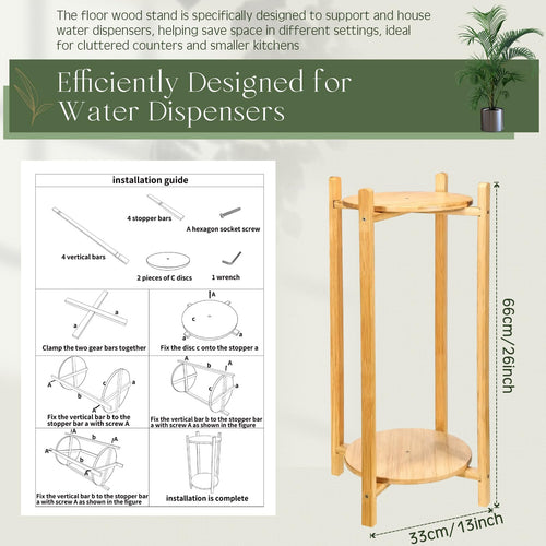 2 Tier Water Dispenser Floor Stand for 5 Gallon Jugs Q30948