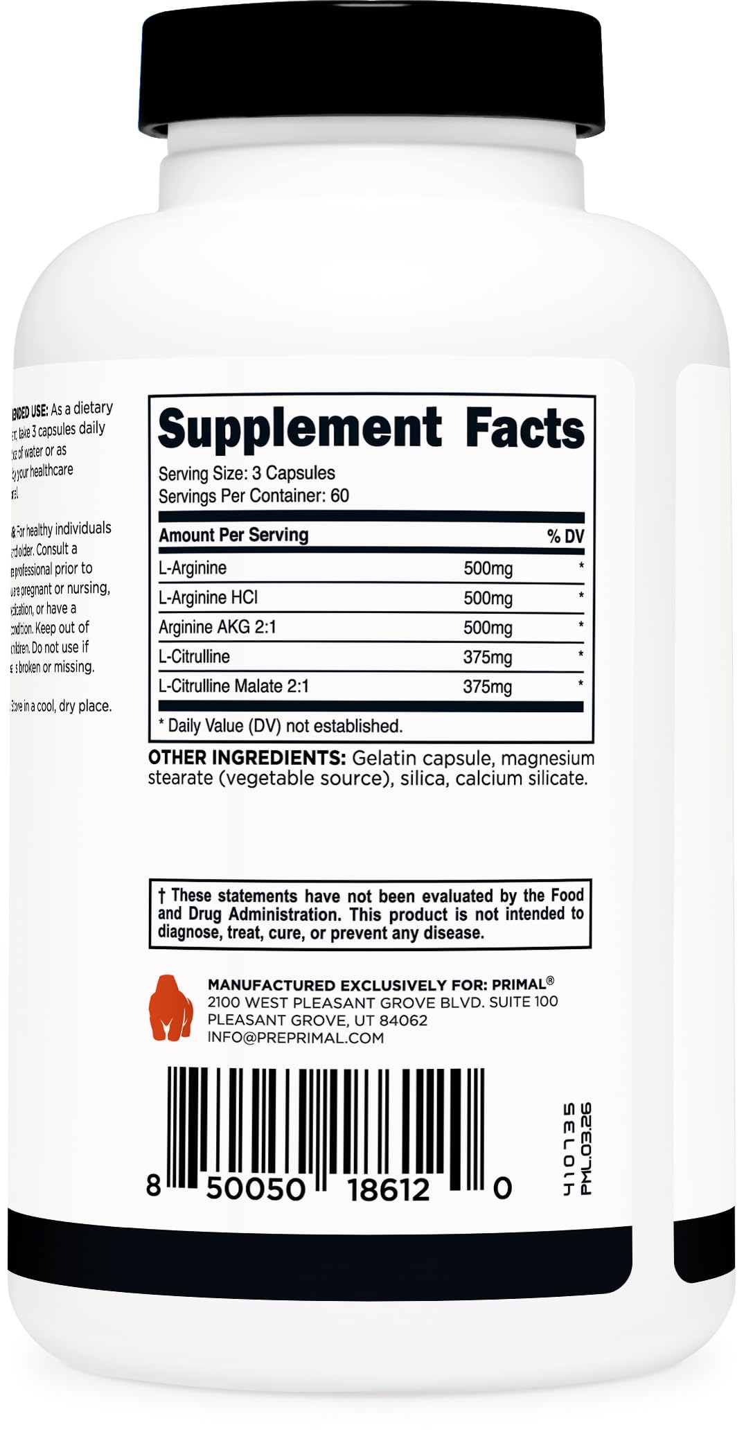 Nitric Oxide Booster 180 Capsules U944