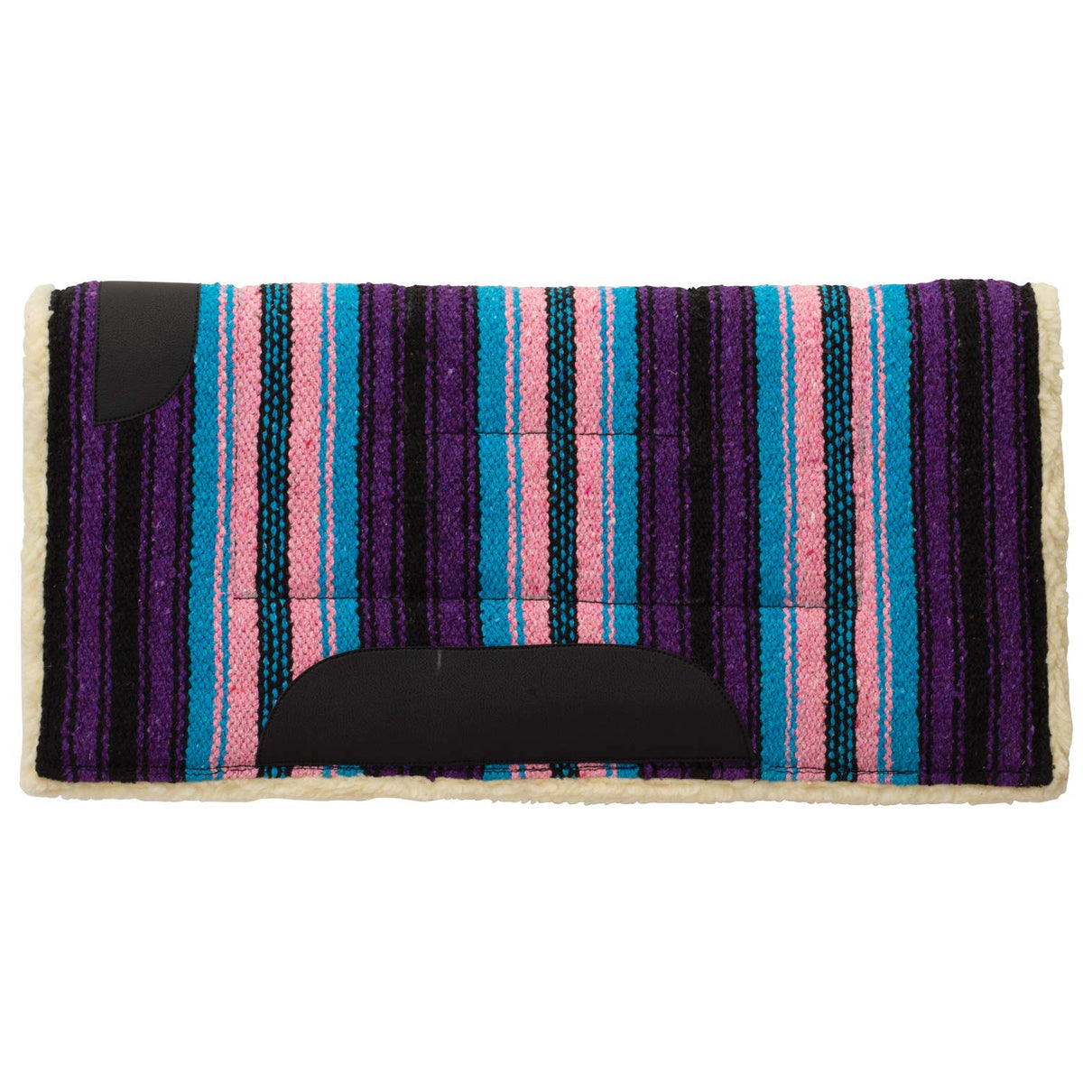 Acrylic Saddle Pad 22" L x 22" W Pink/Purple Stripe J72178