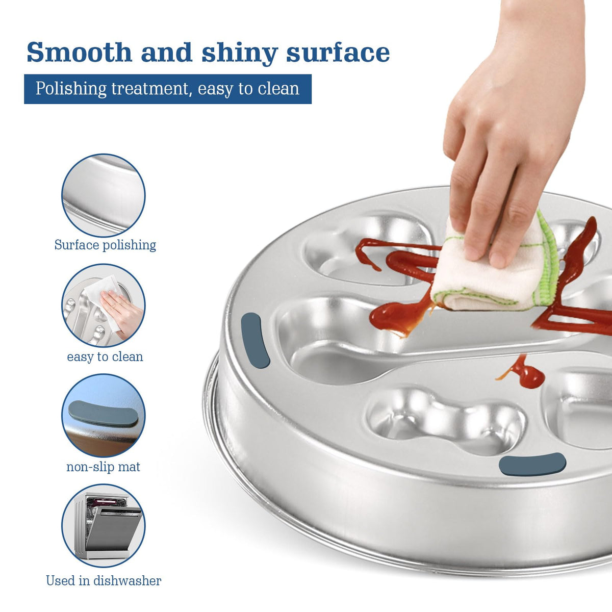 Stainless Steel Non-Slip Slow Feeder Dog Bowl Y3633