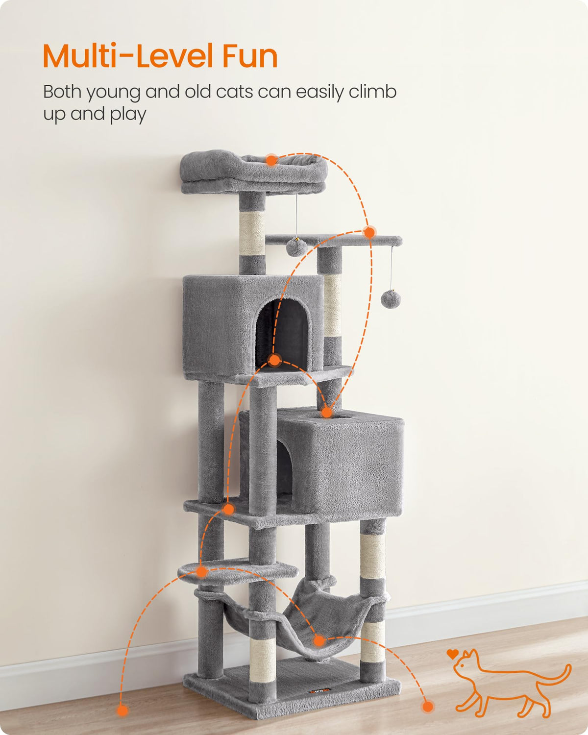 Light Gray Cat Tree P245