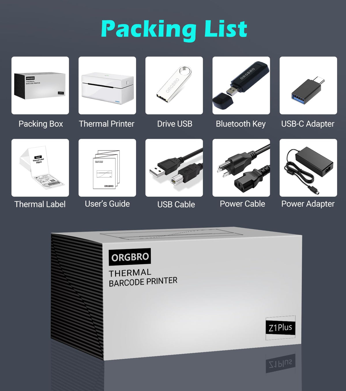 Thermal Shipping Label Printer, 4x6 Bluetooth Label Maker P301607