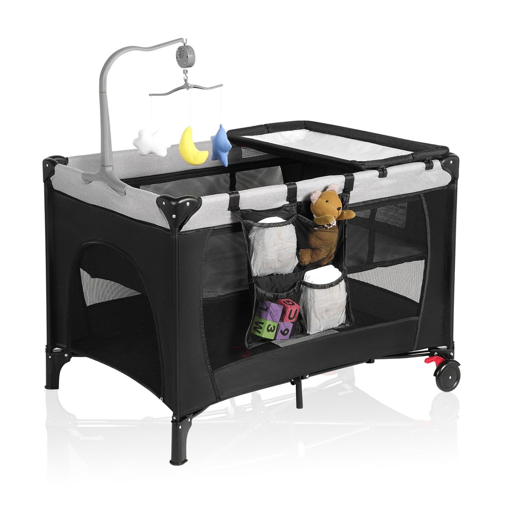 Black Baby Bassinet Playpen J91960