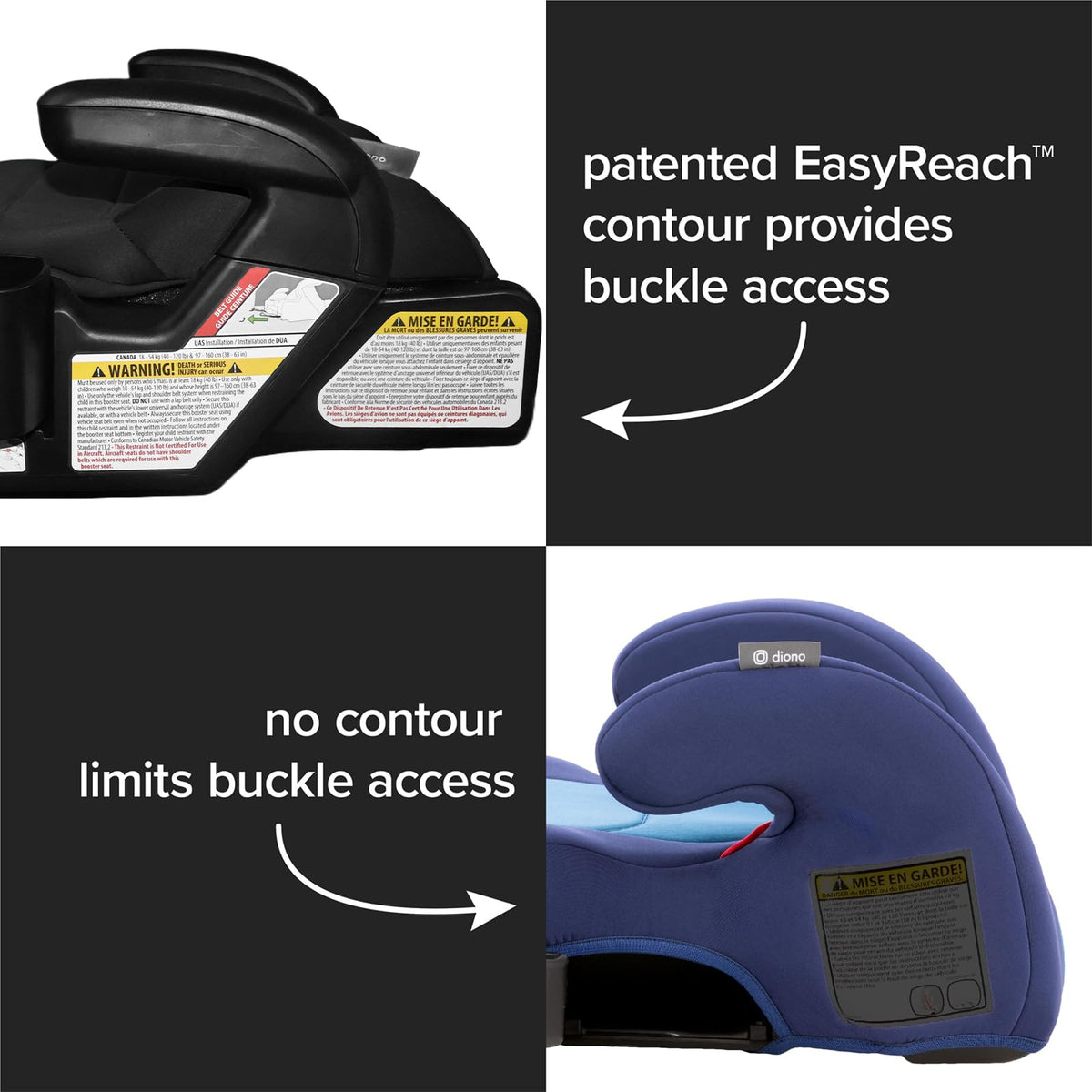 Black Backless Booster, Pack of 2 W89110