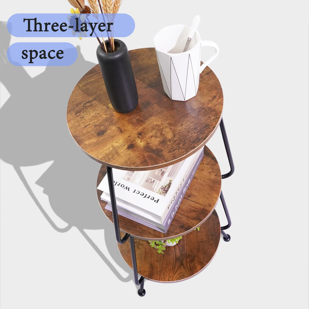 Round 3-Tier Wood Coffee Table Q918