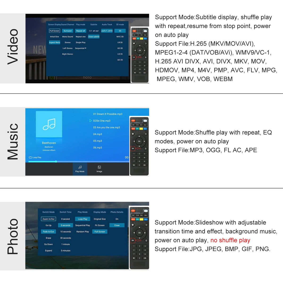 4K Media Player with Remote Control O61491