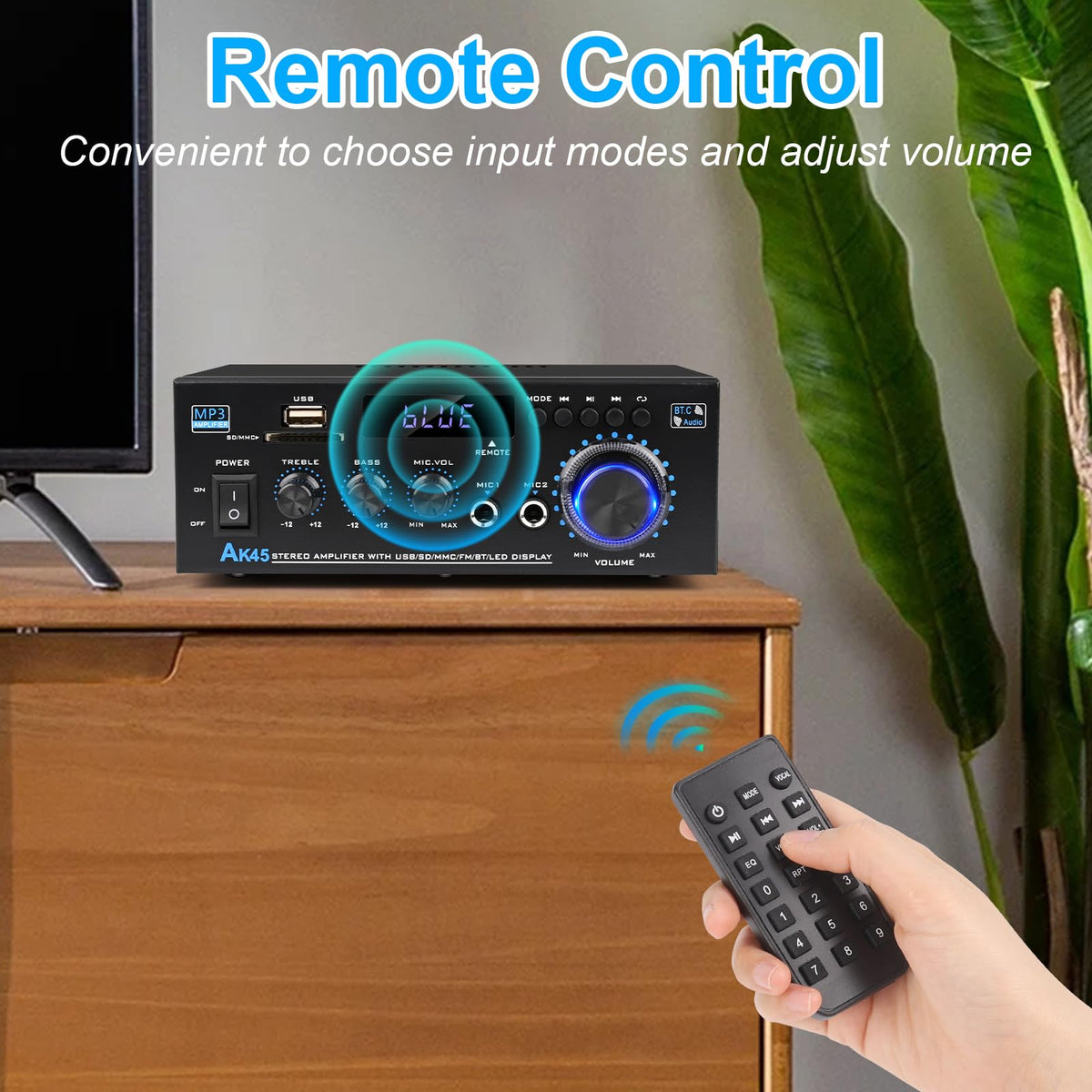 Bluetooth 5.0 Audio Amplifier 400W 2 Channel Stereo Receiver K177