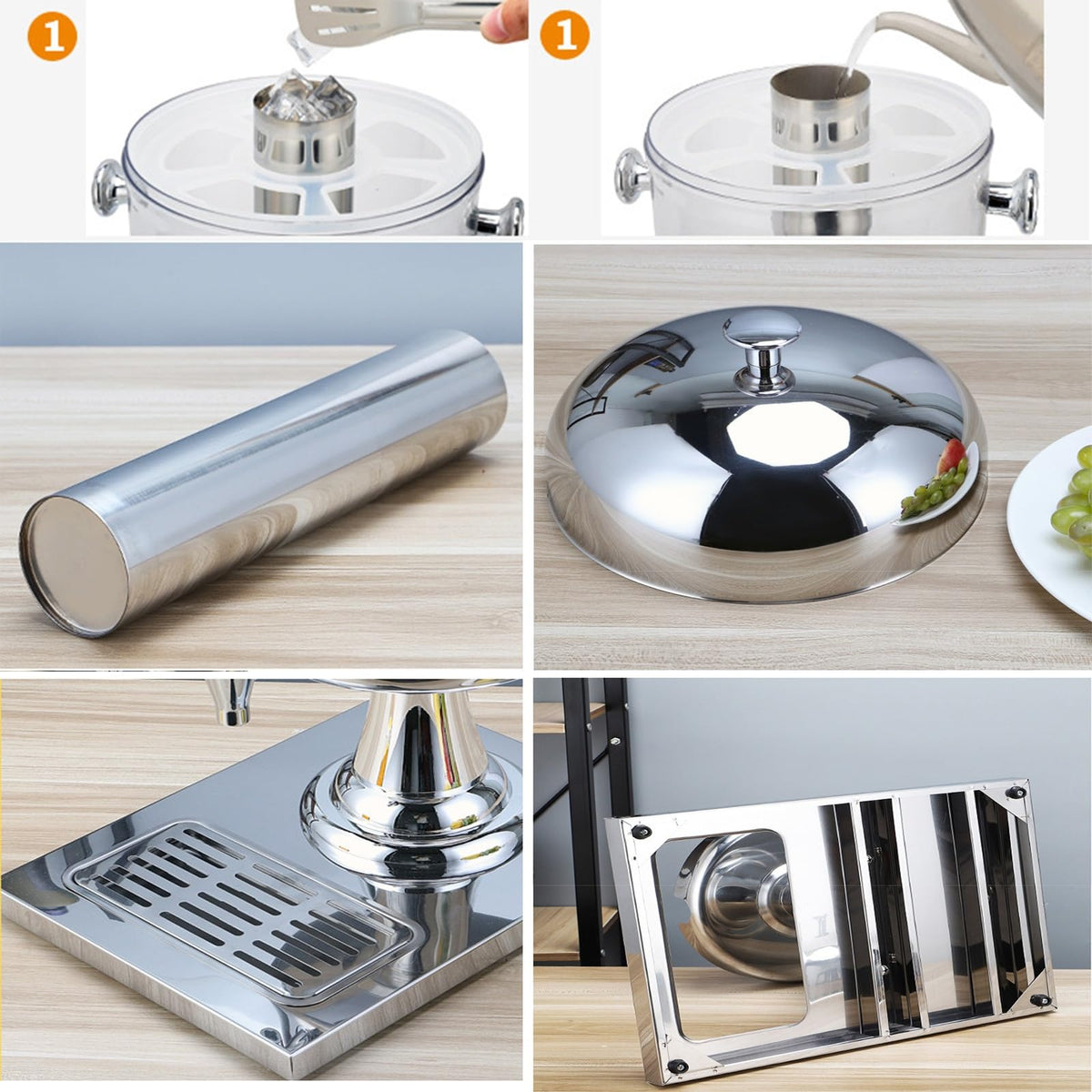Stainless Steel Beverage Dispenser with Stand 24L G43081