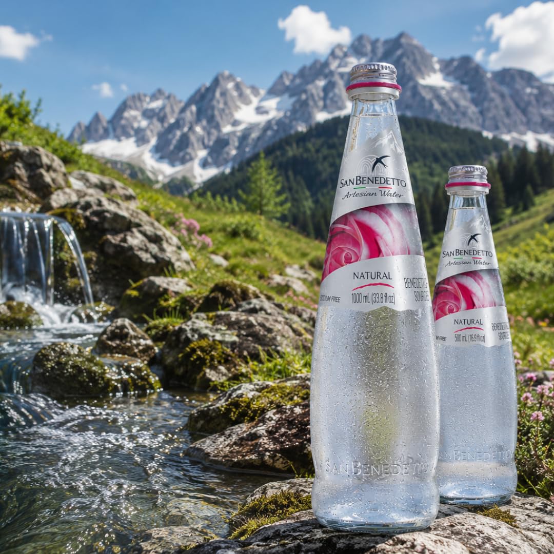 Natural Artesian Still Water Glass Bottles 500 mL 10 Count P54695